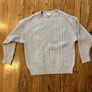 bp Textured Cable Knit Sweater in Light Gray